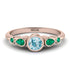 Bezel Symmetrical Aquamarine Ring - Ivy No. 405