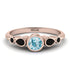 Bezel Symmetrical Aquamarine Ring - Ivy No. 408
