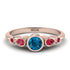 Bezel Symmetrical Blue Topaz Ring - Ivy No. 511