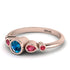Bezel Symmetrical Blue Topaz Ring - Ivy No. 511