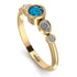 Bezel Symmetrical Blue Topaz Ring - Ivy No. 501