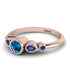 Bezel Symmetrical Blue Topaz Ring - Ivy No. 514