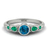 Bezel Symmetrical Blue Topaz Ring - Ivy No. 506 image 1