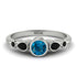 Bezel Symmetrical Blue Topaz Ring - Ivy No. 509