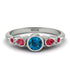Bezel Symmetrical Blue Topaz Ring - Ivy No. 512 image 1