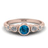 Bezel Symmetrical Blue Topaz Ring - Ivy No. 502 image 1