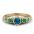 Bezel Symmetrical Blue Topaz Ring - Ivy No. 504 image 1