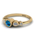 Bezel Symmetrical Blue Topaz Ring - Ivy No. 501 image 2