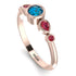 Bezel Symmetrical Blue Topaz Ring - Ivy No. 511 image 3