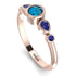 Bezel Symmetrical Blue Topaz Ring - Ivy No. 514