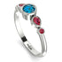 Bezel Symmetrical Blue Topaz Ring - Ivy No. 512