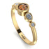 Bezel Symmetrical Brown Diamond Ring - Ivy No. 1101