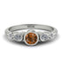 Bezel Symmetrical Brown Diamond Ring - Ivy No. 1103 image 1