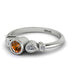 Bezel Symmetrical Brown Diamond Ring - Ivy No. 1103 image 2