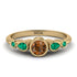 Bezel Symmetrical Brown Diamond Ring - Ivy No. 1104 image 1