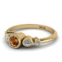 Bezel Symmetrical Brown Diamond Ring - Ivy No. 1101