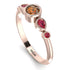 Bezel Symmetrical Brown Diamond Ring - Ivy No. 1111 image 3