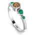 Bezel Symmetrical Brown Diamond Ring - Ivy No. 1106