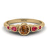 Bezel Symmetrical Brown Diamond Ring - Ivy No. 1110 image 1