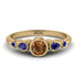 Bezel Symmetrical Brown Diamond Ring - Ivy No. 1113 image 1