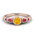 Bezel Symmetrical Citrine Ring - Ivy No. 611