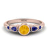 Bezel Symmetrical Citrine Ring - Ivy No. 614