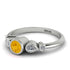 Bezel Symmetrical Citrine Ring - Ivy No. 603
