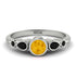 Bezel Symmetrical Citrine Ring - Ivy No. 609