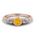 Bezel Symmetrical Citrine Ring - Ivy No. 602