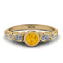 Bezel Symmetrical Citrine Ring - Ivy No. 601