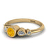 Bezel Symmetrical Citrine Ring - Ivy No. 601