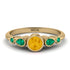 Bezel Symmetrical Citrine Ring - Ivy No. 604