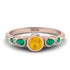 Bezel Symmetrical Citrine Ring - Ivy No. 605