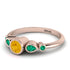 Bezel Symmetrical Citrine Ring - Ivy No. 605