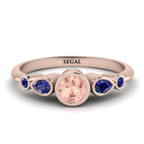 Bezel Symmetrical Morganite Ring - Ivy No. 914 image 1