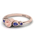 Bezel Symmetrical Morganite Ring - Ivy No. 914