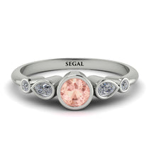 Bezel Symmetrical Morganite Ring - Ivy No. 903 image 1