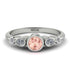 Bezel Symmetrical Morganite Ring - Ivy No. 903