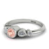 Bezel Symmetrical Morganite Ring - Ivy No. 903