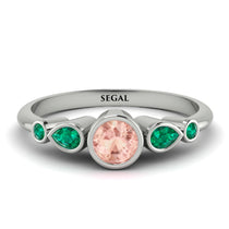 Bezel Symmetrical Morganite Ring - Ivy No. 906 image 1