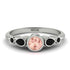 Bezel Symmetrical Morganite Ring - Ivy No. 909