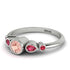 Bezel Symmetrical Morganite Ring - Ivy No. 912