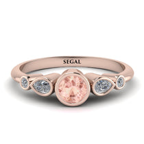 Bezel Symmetrical Morganite Ring - Ivy No. 902 image 1