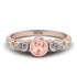Bezel Symmetrical Morganite Ring - Ivy No. 902 image 1