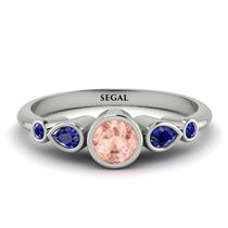 Bezel Symmetrical Morganite Ring - Ivy No. 915 image 1