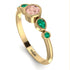 Bezel Symmetrical Morganite Ring - Ivy No. 904