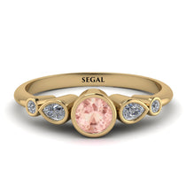 Bezel Symmetrical Morganite Ring - Ivy No. 901 image 1