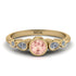 Bezel Symmetrical Morganite Ring - Ivy No. 901