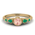 Bezel Symmetrical Morganite Ring - Ivy No. 904