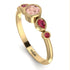 Bezel Symmetrical Morganite Ring - Ivy No. 910 image 3